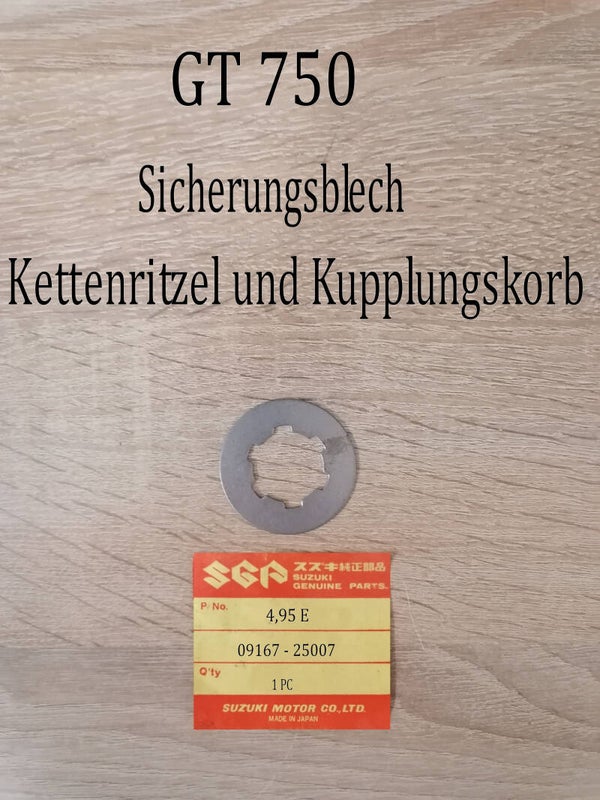 Suzuki GT 750 Sicherungsblech gebraucht.