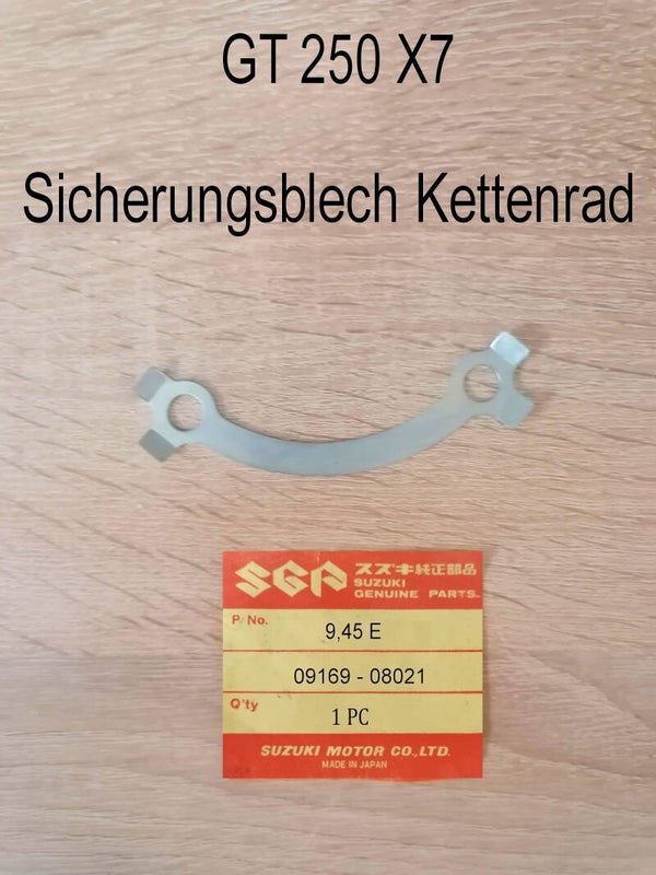 Suzuki GT 250 X7  Sicherungsblech Kettenrad