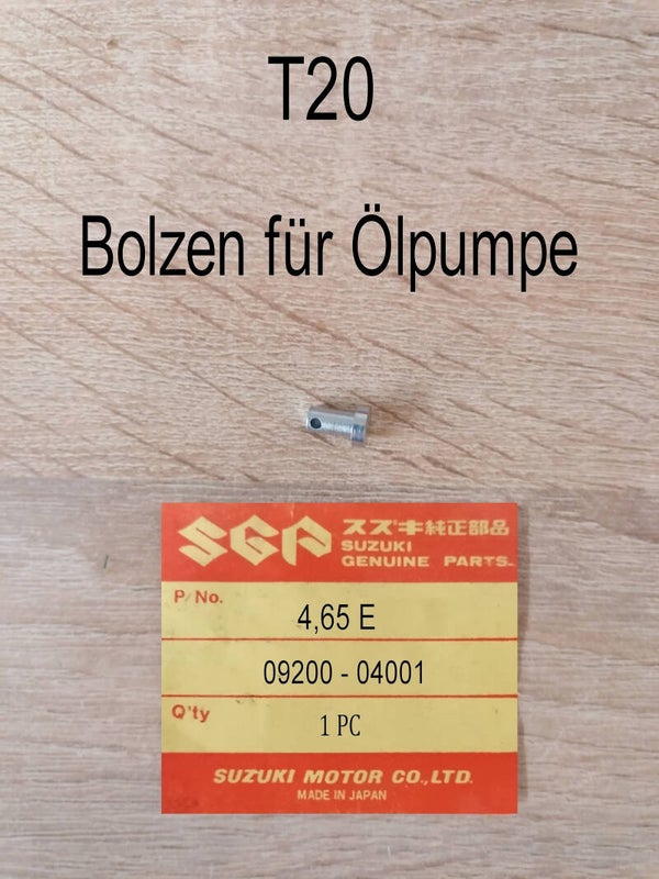 Suzuki T20 Bolzen für Ölpumpe neu.