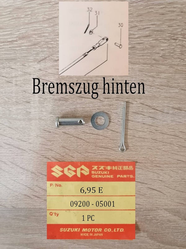 Suzuki GT 250 Sicherungsbolzen Bremszug