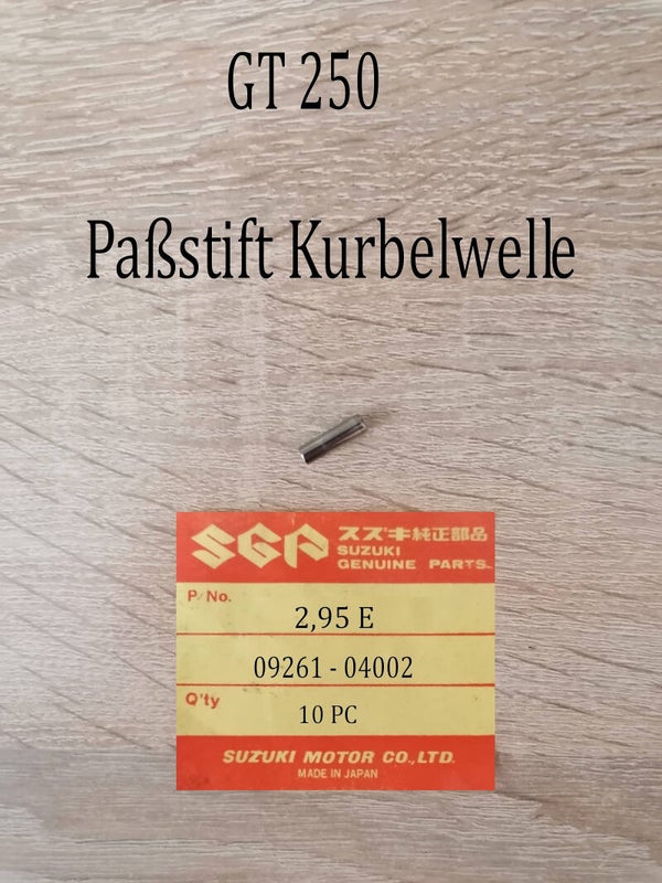Suzuki GT 250 K-L-M Paßstift Kurbelwelle