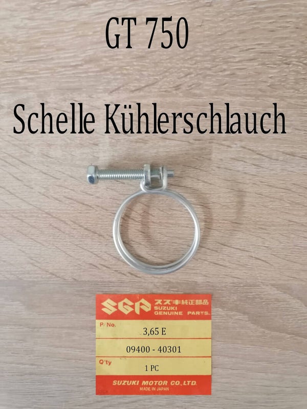Suzuki GT 750 Schelle Kühlerschlauch neu.