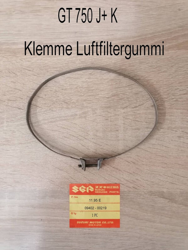 Suzuki GT 750 J+K Klemme Luftfiltergummi gebraucht.
