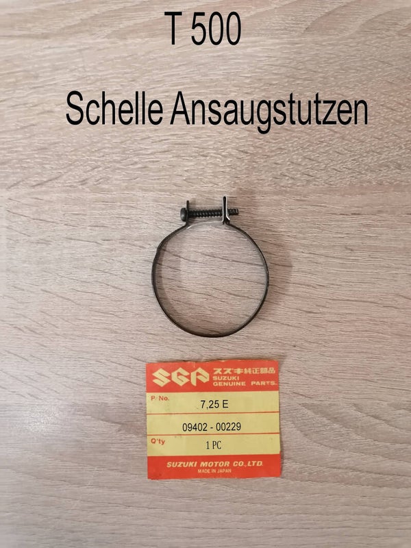 Suzuki T 500 Schelle Ansaugstutzen neu.