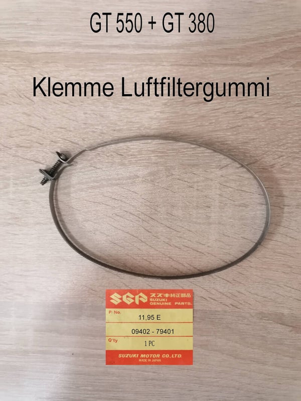 Suzuki GT 550 + GT 380 Klemme Luftfiltergummi gebraucht.