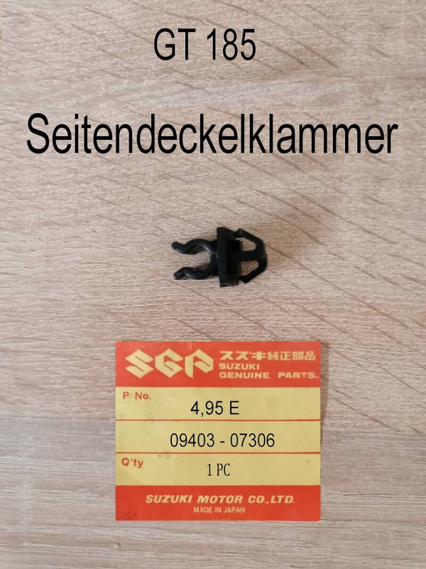 Suzuki GT 185 Seitendeckelklammer neu.