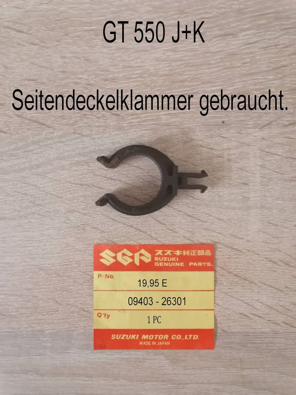 Suzuki GT 550 J+K Seitendeckelklammer gebraucht.