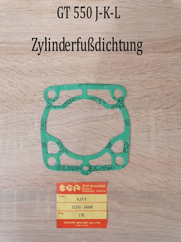 Suzuki GT 550 J-K-L  Zylinderfußdichtung neu.