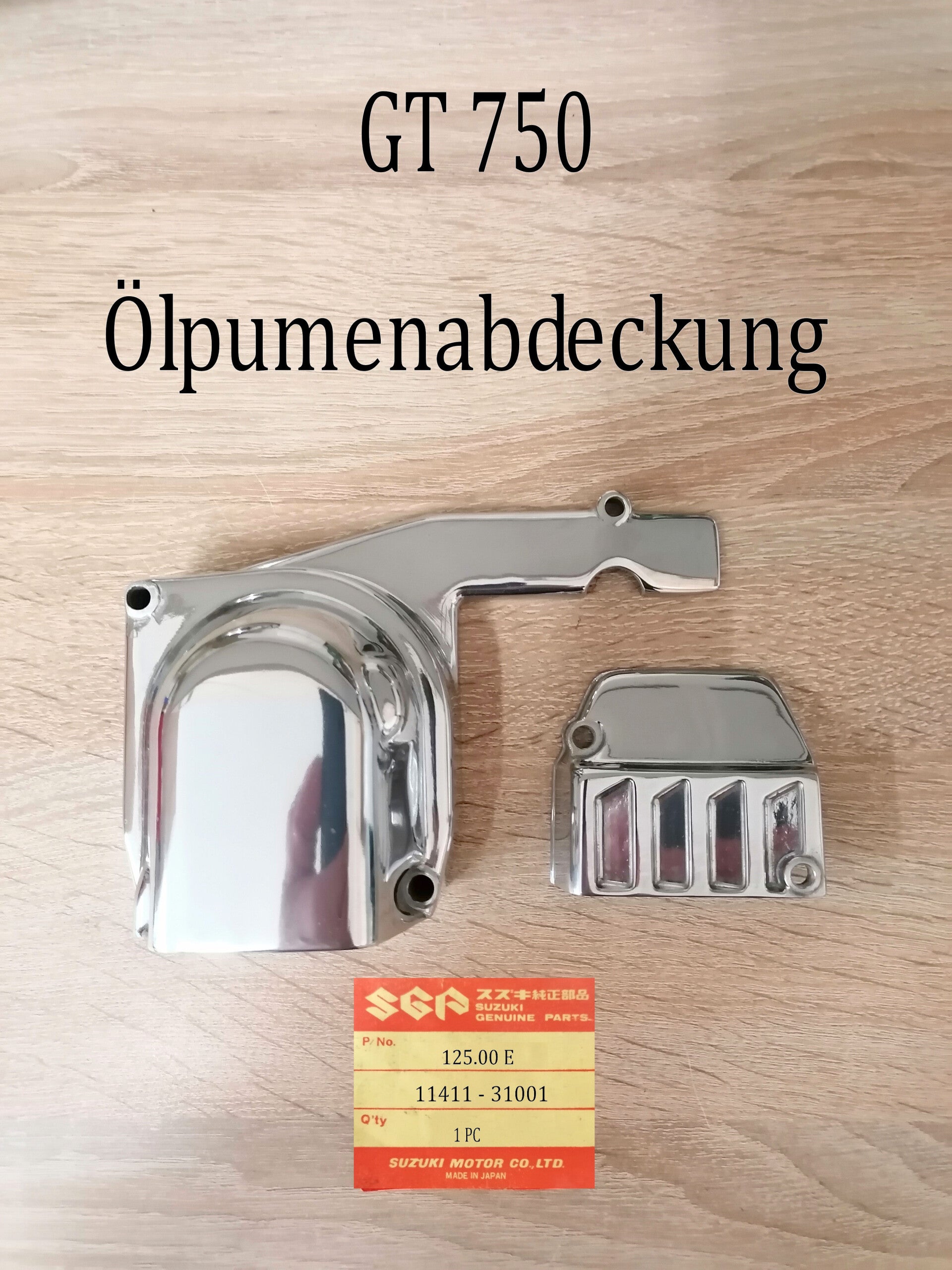 Suzuki GT 750 Ölpupenabdeckung hochglanzpoliert