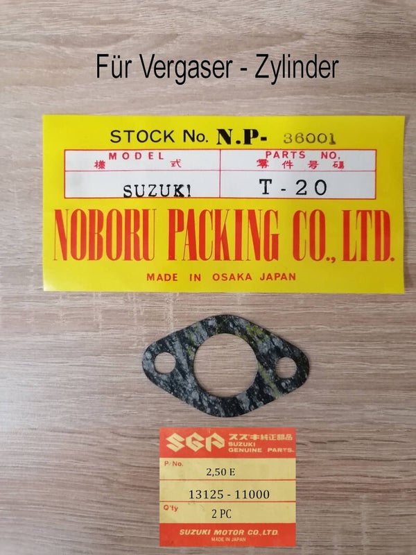 Suzuki T 20 Dichtung - Vergaser zum Zylinder
