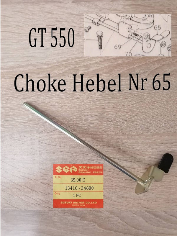 Suzuki GT 550 Chokehebel Vergaserbatterie gebraucht.