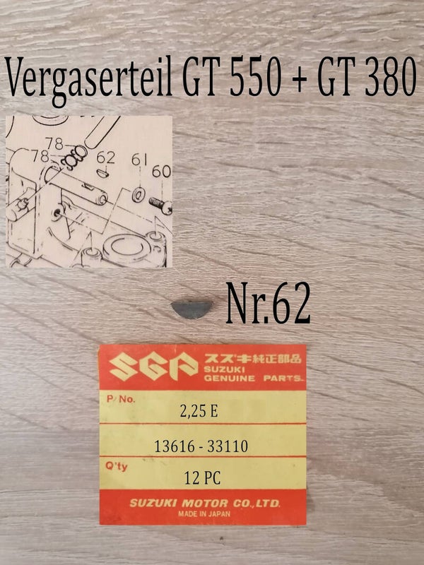 Suzuki GT 380  Keil Vergaserteil