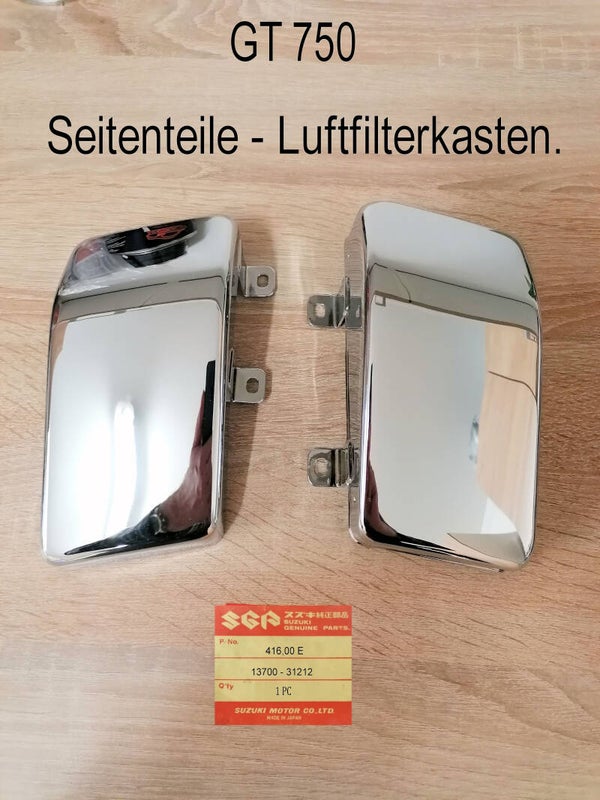 Suzuki GT 750 Seitenteile Luftfilterkasten gebraucht.