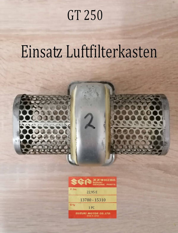 Suzuki GT 250 Einsatz Luftfilterkasten gebraucht.