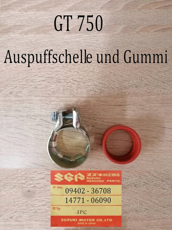 Suzuki GT 750 Auspuffschelle mit Gummi