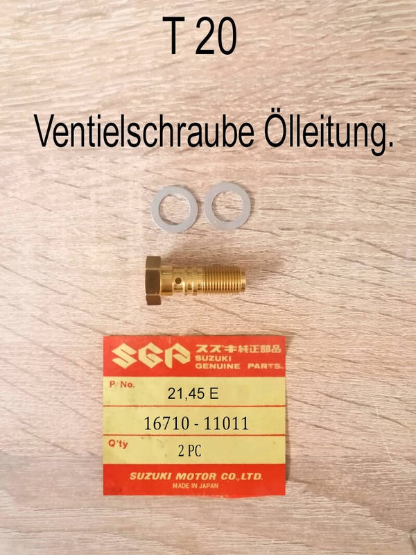Suzuki T 20 Ventielschraube neu.
