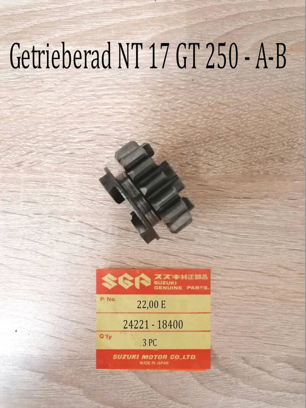 Suzuki GT 250 Getrieberad NT 17 gebraucht.