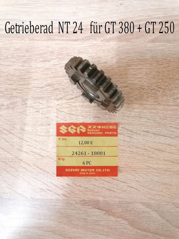 Suzuki GT 250 Gtrieberad NT 24 gebraucht.