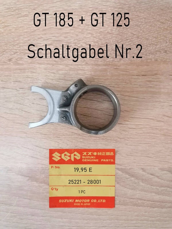 Suzuki GT 185 + GT 125 Schaltgabel Nr.2 gebraucht.