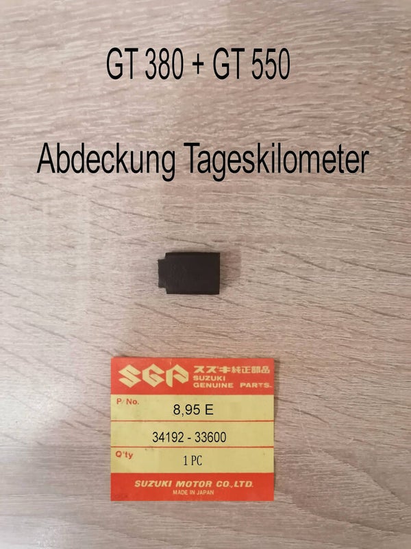 Suzuki GT 380 + GT 550 Abdeckung Tageskilometer gebraucht.