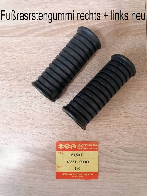Suzuki GT 250 Fußrastengummi rechts + links neu.