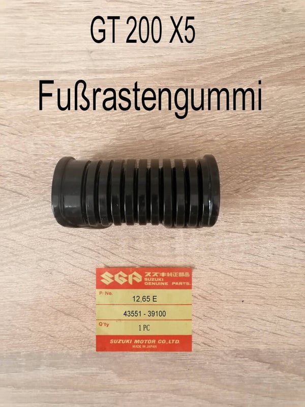 Suzuki GT 200 X5 Fußrastengummi vorne neu.