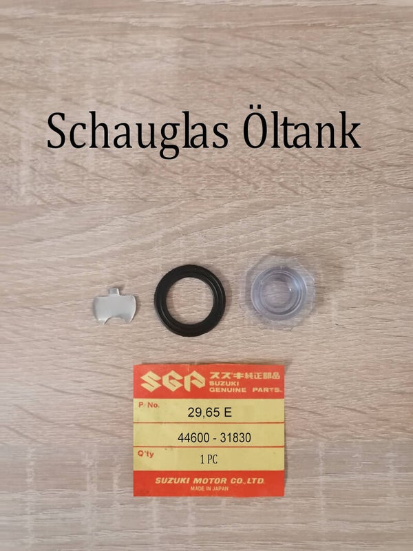 Suzuki GT 380 Schauglas Öltank neu.