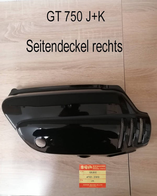 Suzuki GT 750 J+K Seitendeckel rechts neu.
