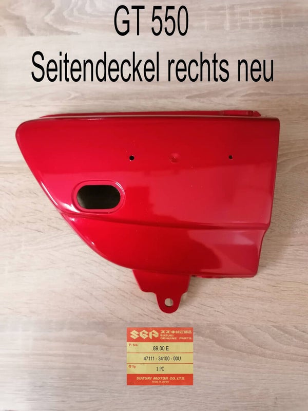 Suzuki GT 550 Seitendeckel neu.