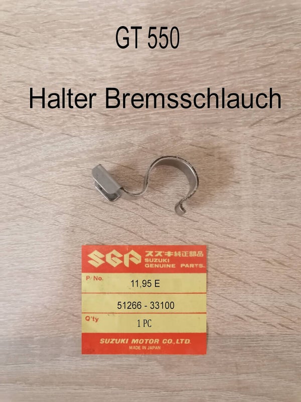 Suzuki GT 550 Halter Bremsschlauch gebraucht.