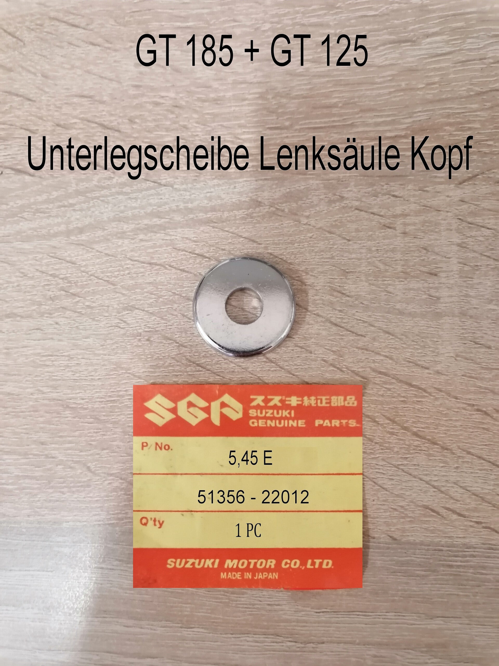 Suzuki GT 185 + GT 125 Unterlegscheibe Lenksäule Kopf 10.5X30X3.2
