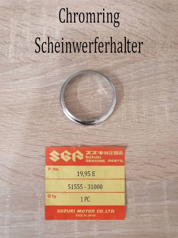 Suzuki GT 550 Chromring Scheinwerferhalter neu.