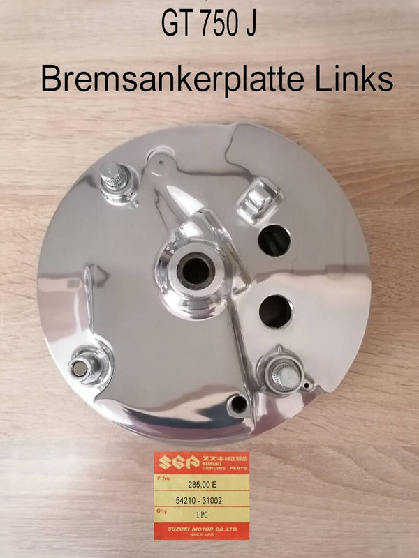 Suzuki GT 750 J Bremsankerplatte links gebraucht.