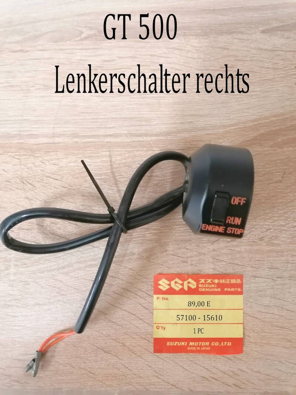 Suzuki GT 500 Lenkerschalter rechts neu.