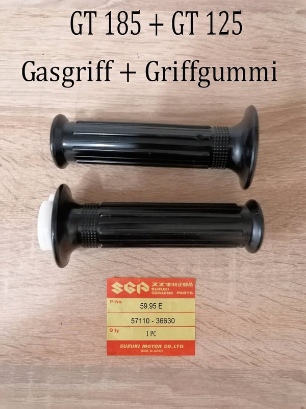 Suzuki GT 185 + GT 125 Gasgriff + Griffgummi neu.