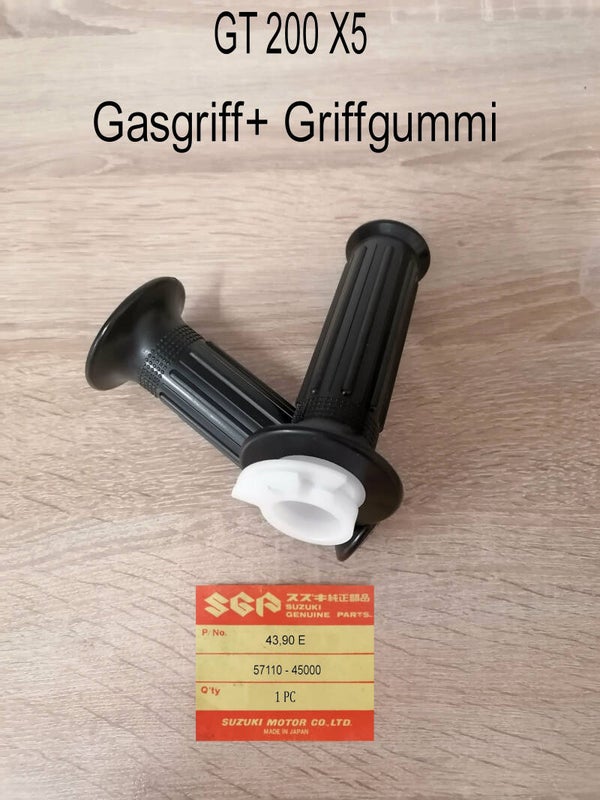 Suzuki GT 200 X5 Gasgriff + Griffgummi neu.