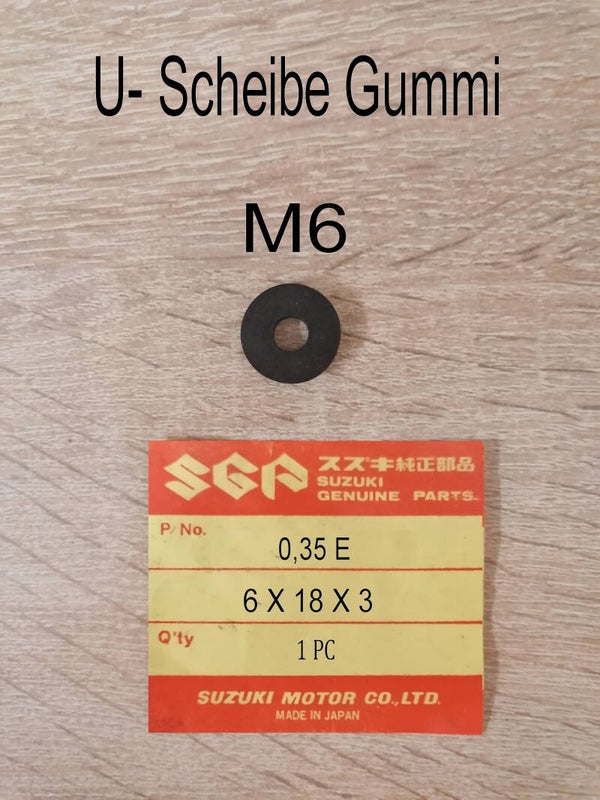 U - Scheibe Gummi M6 neu.