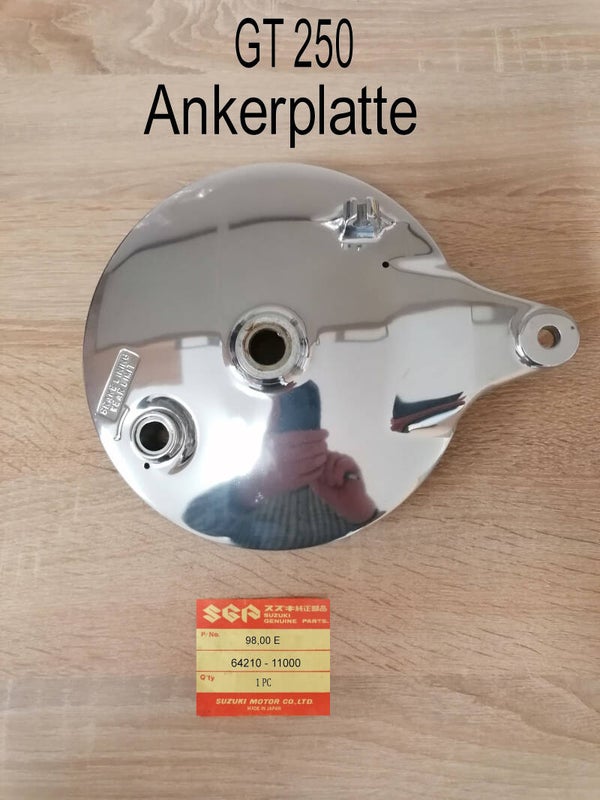 Suzuki GT 250 Ankerplatte gebraucht.