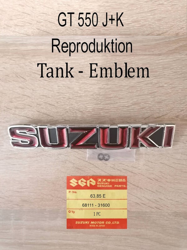 Suzuki GT 550 J+K Tankemblem neu.
