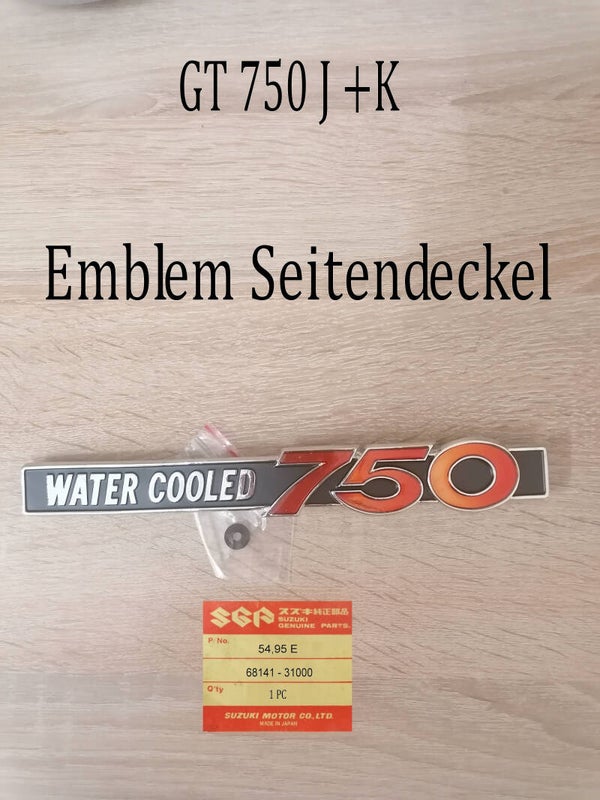Suzuki GT 750 J+K Emblem Seitendeckel neu.