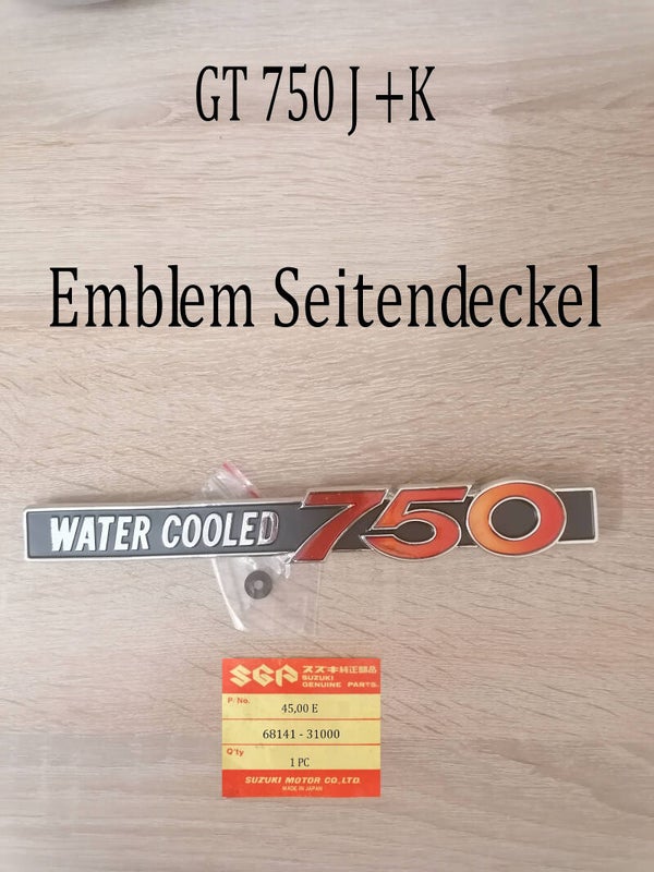 Suzuki GT 750 J+K Emblem Seitendeckel neu.