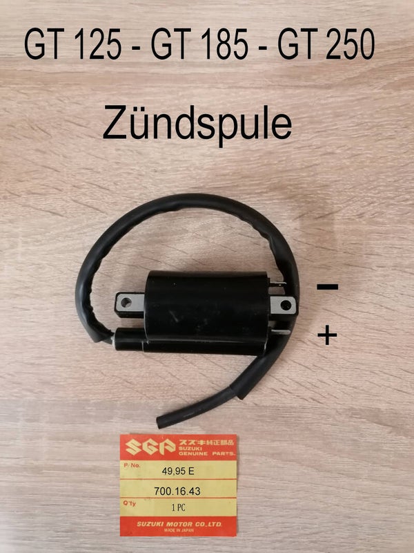 Suzuki GT 125 - GT 185 - GT 250 Zündspule neu.