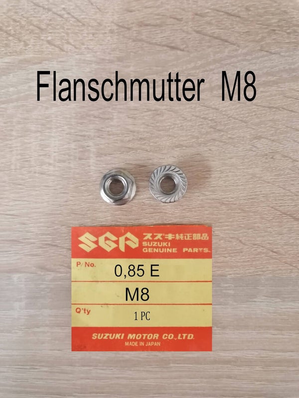 Flanschmutter  M8   VA - A2  neu.