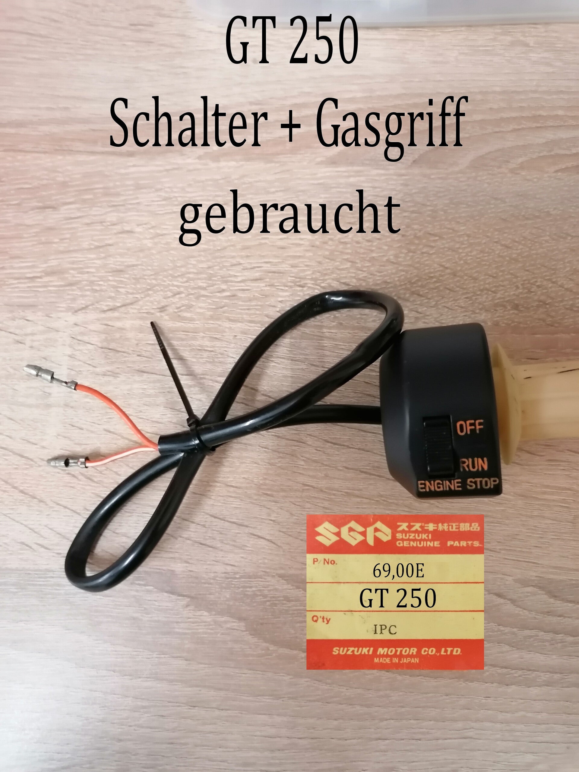 Suzuki GT 250 Gasgriff und Schalter