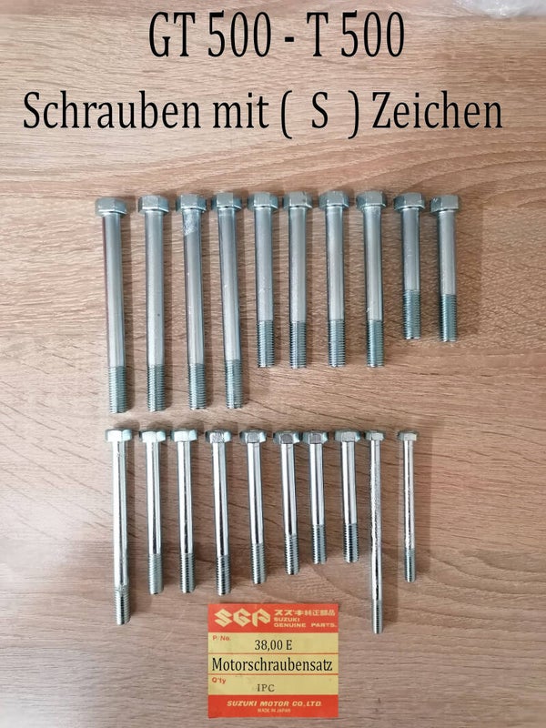 Suzuki GT 500 + T 500 Motorschraubensatz