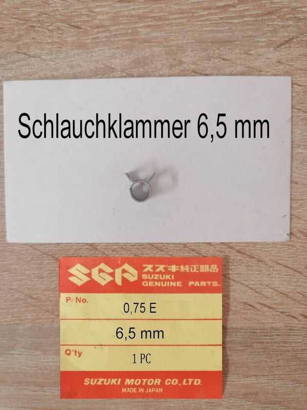 Schlauchklammer 6,5 mm neu.