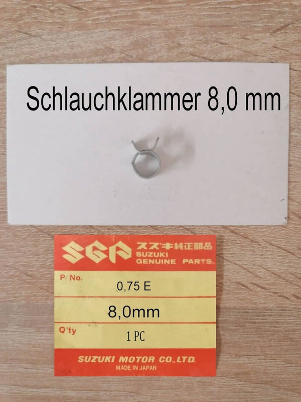 Schlauchklammer 8,0mm neu.