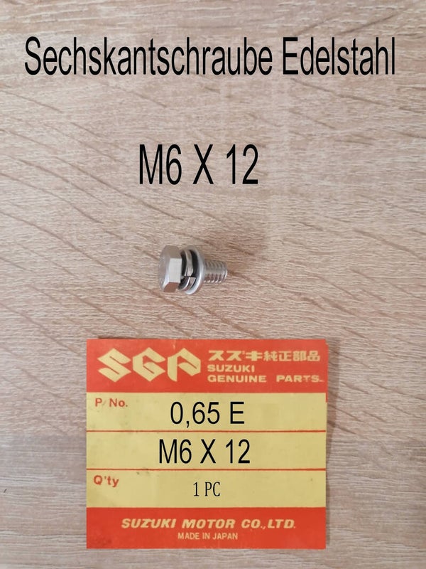 Sechskantschraube Edelstahl M6 X 12 neu.