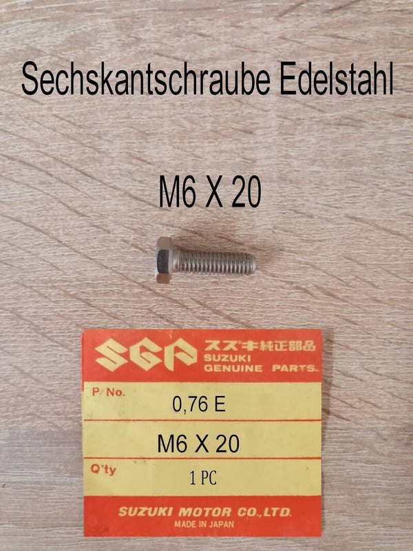 Sechskantschraube Edelstahl M6 X 20 neu.