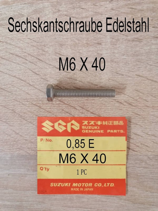 Sechskantschraube Edelstahl M6 X 40 neu.